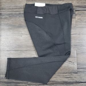 Ivy Park high rise sculptured capri leggings medium women grey
